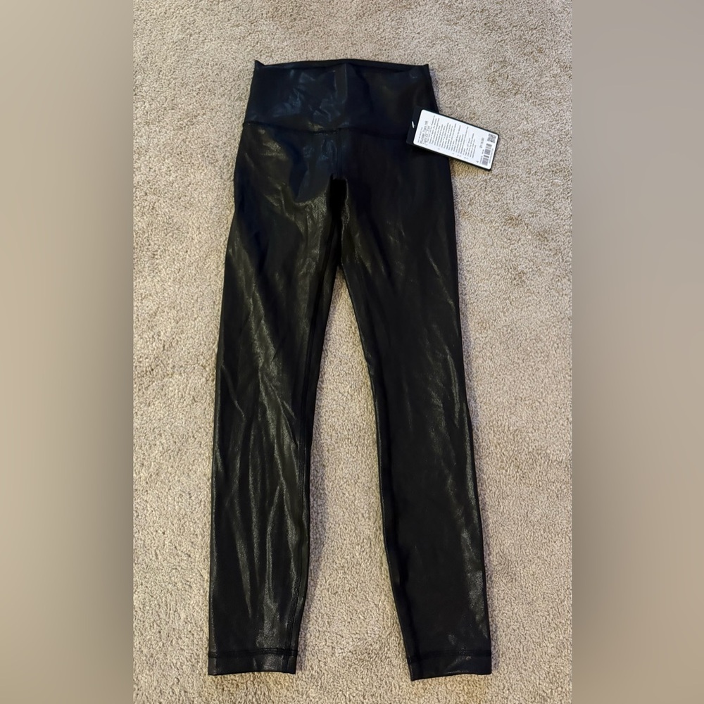 RARE Lululemon Wunder Train Tight Leggings 25”Shapeshifter Foil Black Size 4 NWT - Picture 5 of 10